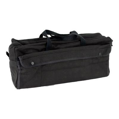 canvas bag with zipper and handles.  19 x 9 x 6 in (48 x 23 x 15 cm)